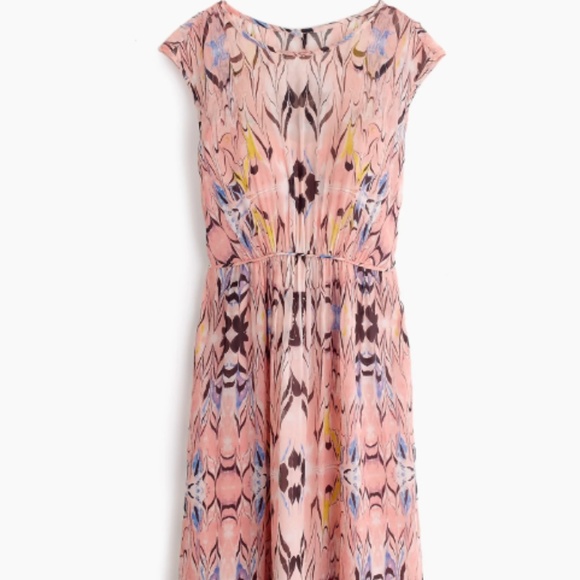 J. Crew Dresses & Skirts - J.CREW E0709 100% Silk Marbled Printed Chiffon